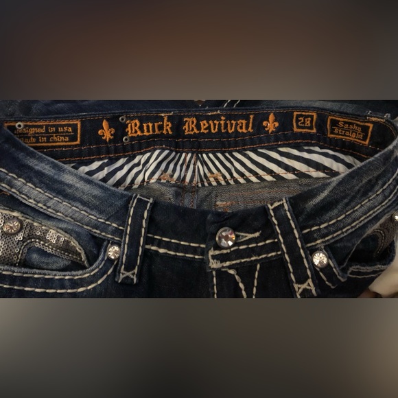 Rock Revival womens jeans Sasha straight size 28/34 - Picture 11 of 16